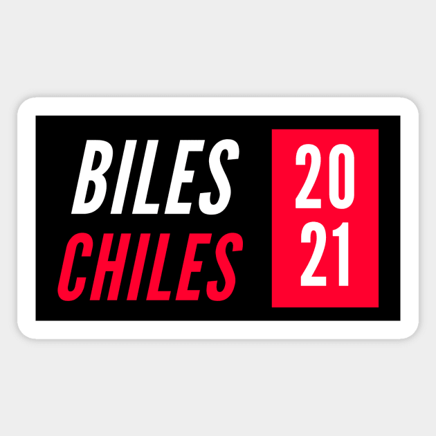 Biles/Chiles 2021 Sticker by Half In Half Out Podcast